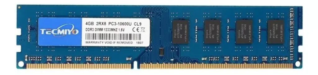 Memoria RAM Pc3-10600 gamer color azul 4GB DDR3-1333U